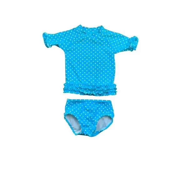RuffleButts Dot Swim Set - Picture 1 of 9